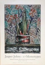 Belle affiche Jasper Johns Herand Thorden Wetterling Gallery 1986 Stockholm