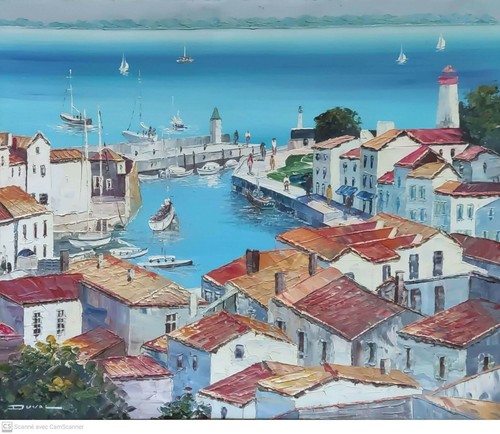 Tableau signé francois duval - tableau,