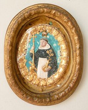 Reliquaire avec reliques ossibus de Saint 18e siècle reliquary 18th century 