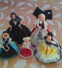 5 Poupées de collection "Régions de France "