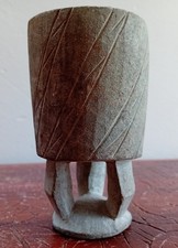 Coupe Dogon en pierre du mali