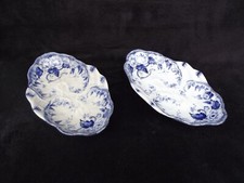 Creil et Montereau 2 Ancien ravier en faience modèle Flora