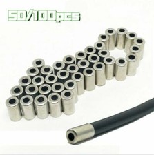 50/100x Embouts de Câble de Frein pour Vélo en Aluminium Protection des