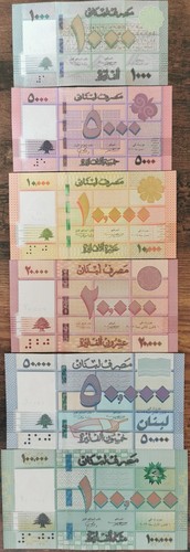 Lot billets liban 1000 - lot, 6
