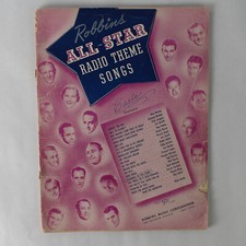 Livre De Musique Vintage Robbins All-Star Radio Thèmes De Chansons 1942