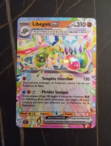 Carte pokémon libégon - carte, ex