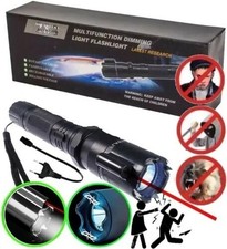 Lampe de Poche avec Décharge Électrique et laser– Défense Dissuasion 3 en 1 !!!