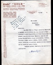 VIERZON (18) MATERIEL AGRICOLE & OUTILLAGE "SICLO" en 1948
