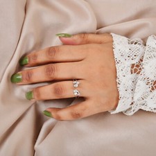 14k or Blanc 0.65 CT Six Poire