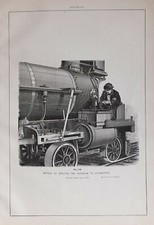 1886 Chemin de Fer Locomotive Imprimé Méthode De Application Indicateur Moteur