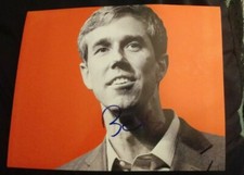 BETO O'ROURKE SIGNED 8X10 PHOTO PRESIDENT BETO 2020 TEXAS W/COA+PROOF RARE WOW