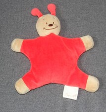 Doudou semi plat coccinelle beige rouge bengy