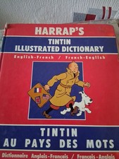 TINTIN AU PAYS DES MOTS / HARRAPS dictionnaire illustré Anglais Français / 1990