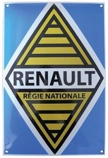 PLAQUE PUBLICITAIRE RÉÉDITION RENAULT DIMENSIONS 20CM X 30CM
