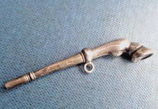 Inhabituel Argent Sterling Vintage Poche Montre Clé - Cheval Jambe / Sabot