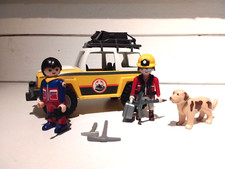 PLAYMOBIL LOT JEEP/4X4 VOITURE SECOURS EN MONTAGNE ALPINISTE SAINT BERNARD