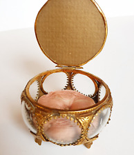 COFFRET à BIJOUX Laiton/Verres  - NAPOLÉON III - Ronde Verres bombés TOULOUSE