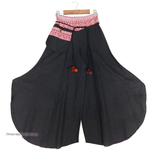 Pantalon large hakama - pantalon, motif