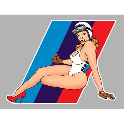 Bmw left pin gauche sticker - up,