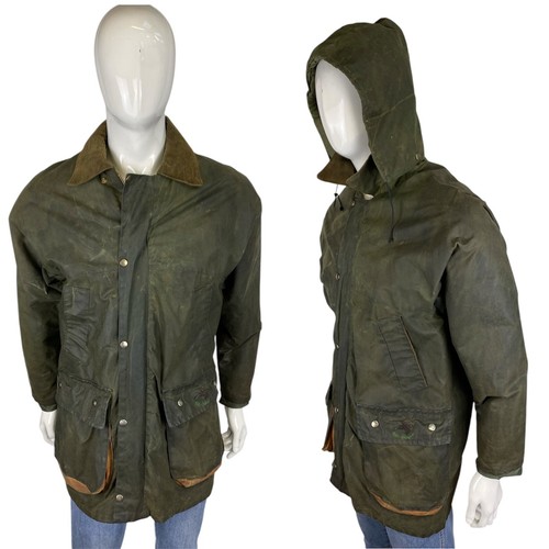 Veste cirée capuche verte - veste, À
