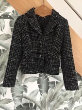 Veste chinée noire et