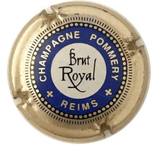 Capsule de champagne Pommery N°68 - Brut Royal (Bleu et or pâle)