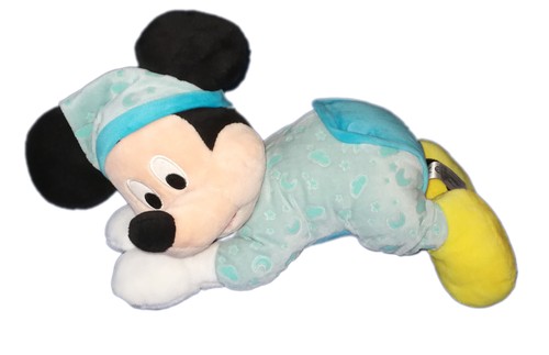 Peluche doudou mickey lumineux - peluche,