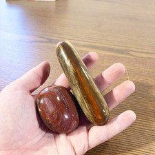 Bois fossilisé poli rouge brun – Pièces décoratives minérales anciennes