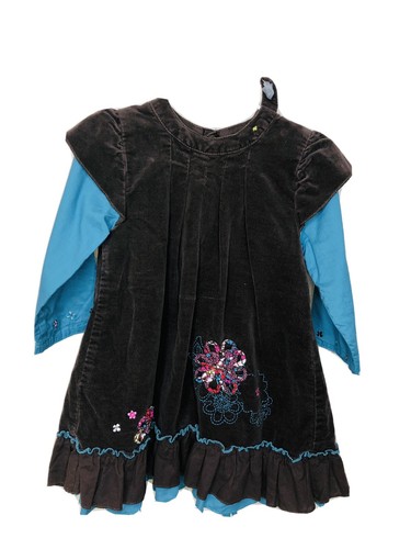 Catimini dress 2yr - dress, teal