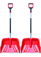 2 x déneigeurs raquettes à neige tube en aluminium 55 cm rouge épaisseur pell...