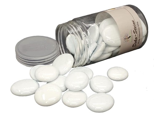 Galets verre blanc naturel - galets,