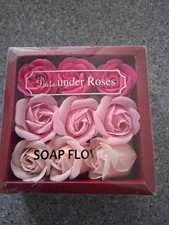 boite de 9 roses artificielle rose "neuf"