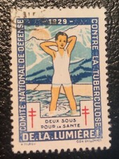 TIMBRE FRANCE VIGNETTE 1929 C/ LA TUBERCULOSE Obli TB VOIR SCAN