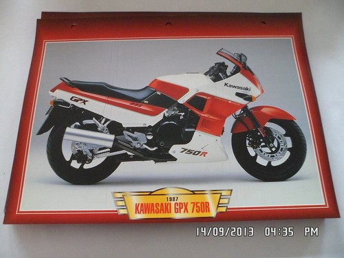 Carte fiche moto kawasaki gpx - moto,