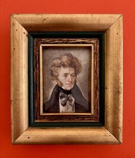 1 Miniature physionotrace de BERLIOZ . Signé M M  . Du XIX Siècle.