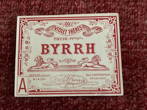 Byrrh étiquette de - Étiquette,