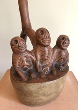 Urne Mochica (Moche), précolombienne, Squelettes Sex