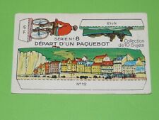 CHROMO DECOUPAGE 1932 CHOCOLAT REVILLON DEPART PAQUEBOT SERIE 8 #12 13 14