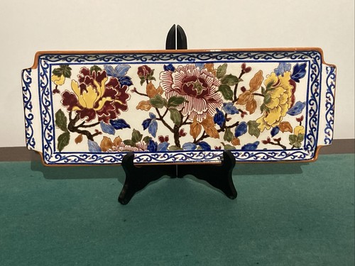 Beau plat cake faience de - a, en