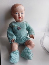 Ancien baigneur Celluloïd Petitcollin 34 Cm yeux Peints 