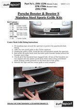 Porsche Boxster S 986 Tiptronic - Ensemble calandre avant - Finition argent (199