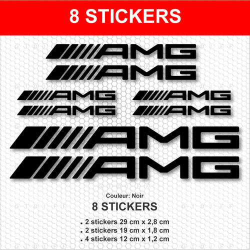 Stickers amg noir - amg, 8
