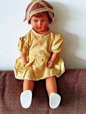 poupée ancienne FRANCE H12, corps tissu, tête et membres en composition, 39 cm