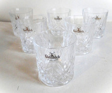 LOT 6  verres Whisky GLENFIDDICH Cristal Danube 20FB Chrom  comme Neuf  Vintage