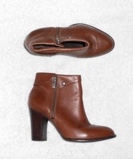 SAN MARINA bottines zippées cuir marron P 36 BE