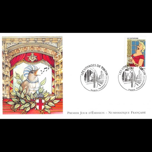 Fdc lnf voyages tintin - voyages,