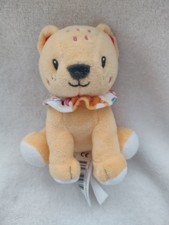 petit Doudou peluche tigre jaune rose hello  jungle  tex etat neuf 13cm