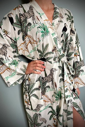 Robe coton longue kimono de - robe,