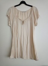 T shirt creme a fines