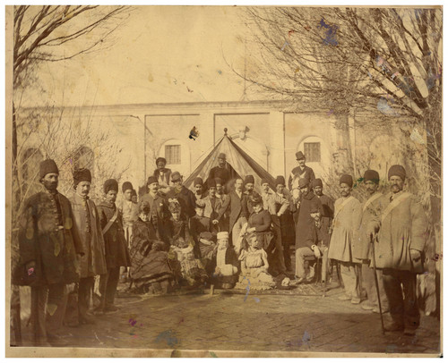 Qajar elite high ranking men - qajar, elite,